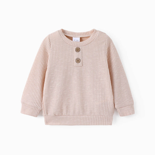 Ribbed Knitted Top, Apricot