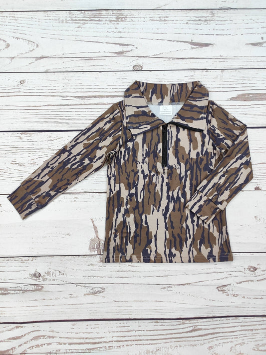 Camouflage Zip Hunting Pullover