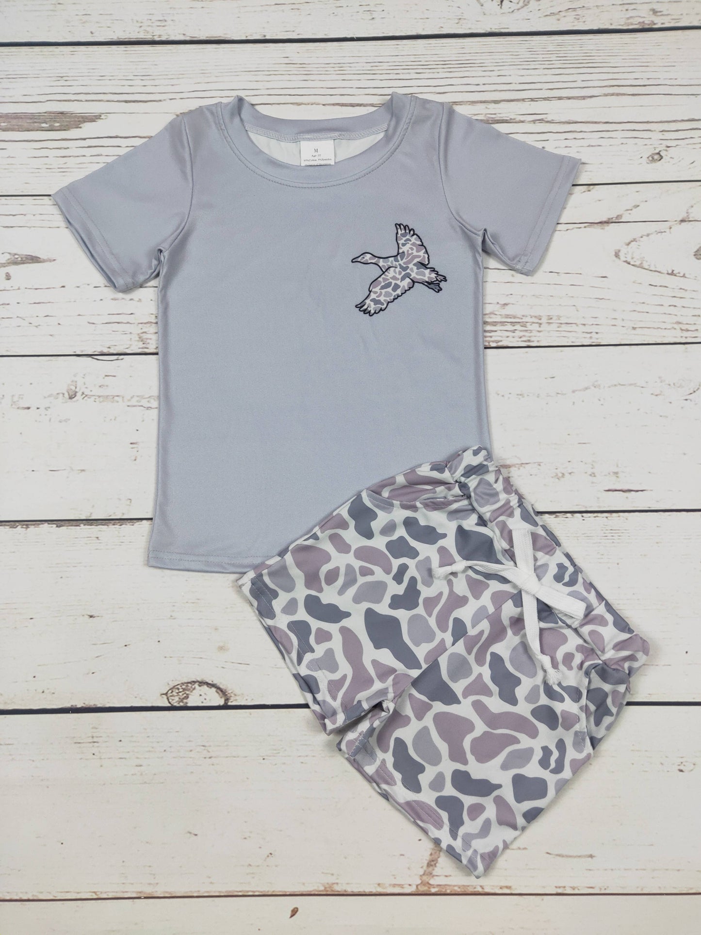 Boys Duck Camouflage Shorts Set